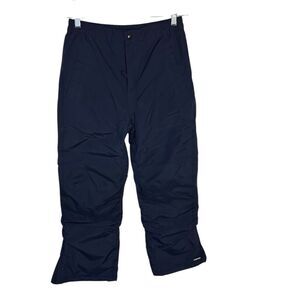 Lands' End Big Kids' Insulated Snow Pants Blue Size 14 Waterproof Skiing Unisex